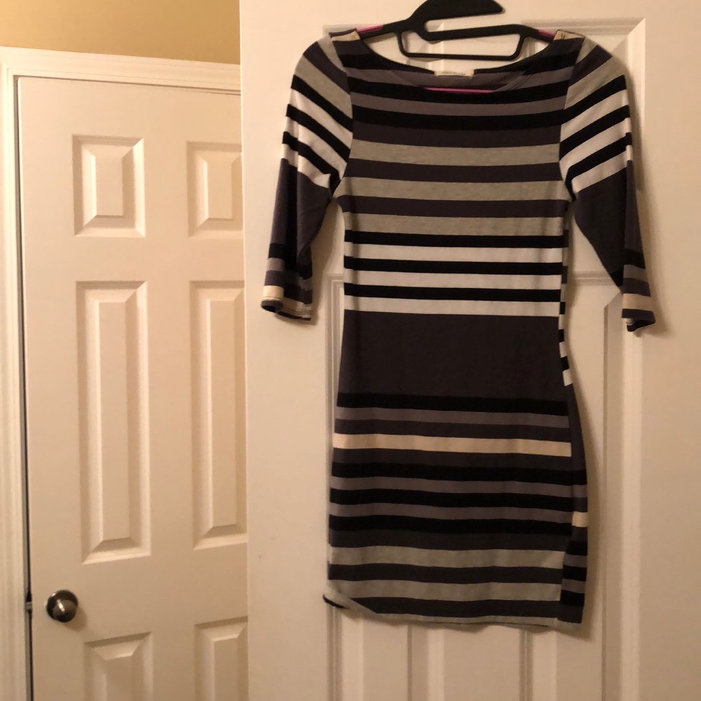 Grey striped dress